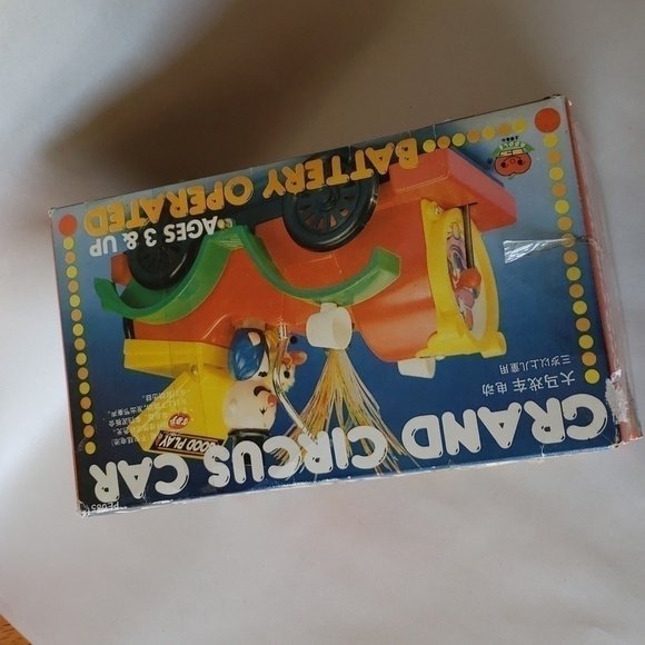 Vintage Grand Circus Action Toy Clown Car Battery Operated circa 1970 Apple Toys - Picture 12 of 15
